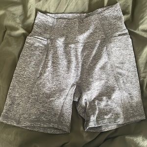 Gray biker shorts
